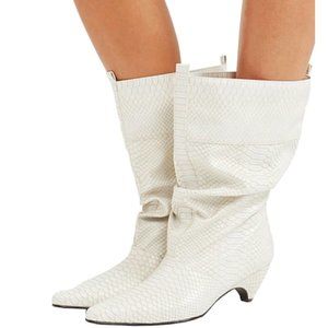 STELLA MCCARTNEY White Slouchy Ankle boots